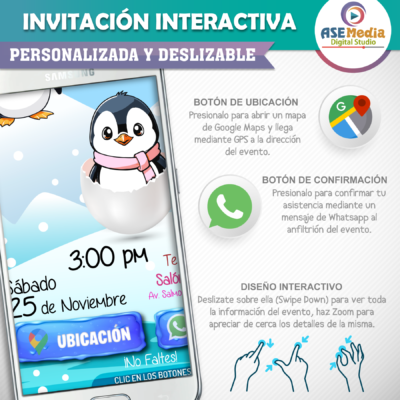 Baby Shower, Animalitos de la Selva – Invitación Interactiva para WhatsApp