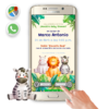Baby Shower, Animalitos de la Selva 02 – Invitación Interactiva para WhatsApp