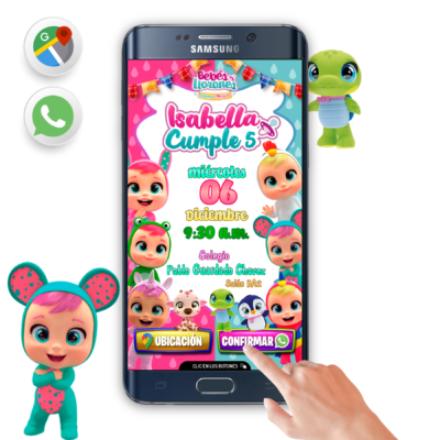 Bebés Llorones – Invitación Interactiva de Cumpleaños para WhatsApp