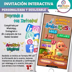 Looloo Kids – Invitación Interactiva de Cumpleaños para WhatsApp