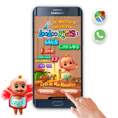Looloo Kids – Invitación Interactiva de Cumpleaños para WhatsApp