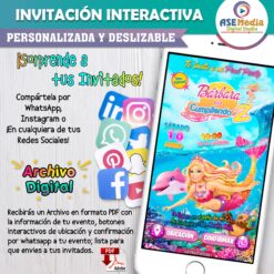 Barbie Rosa – Invitación Interactiva de Cumpleaños para WhatsApp