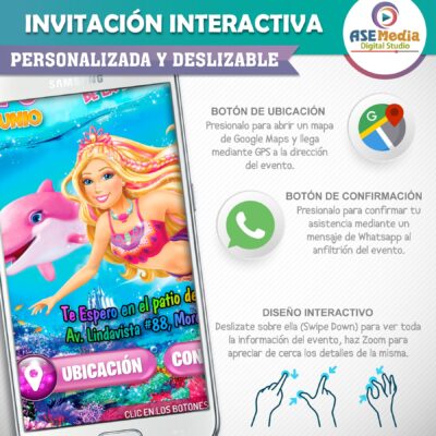 Barbie Rosa – Invitación Interactiva de Cumpleaños para WhatsApp