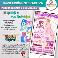 Barbie Vaquera – Invitación Interactiva de Cumpleaños para WhatsApp