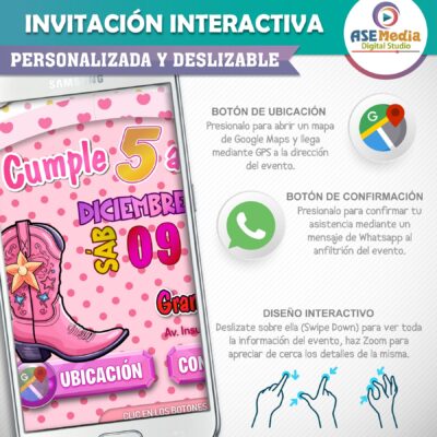 Barbie Piscina – Invitación Interactiva de Cumpleaños para WhatsApp