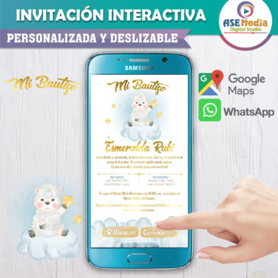 Mi Bautizo Borreguito – Invitación Interactiva para WhatsApp