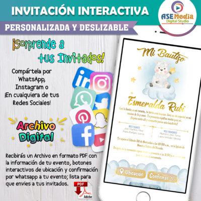 Mi Bautizo Borreguito – Invitación Interactiva para WhatsApp