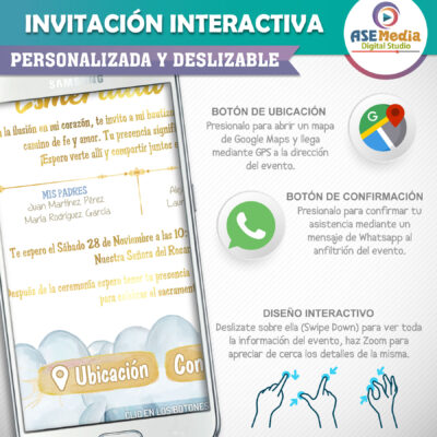 Mi Bautizo Borreguito – Invitación Interactiva para WhatsApp
