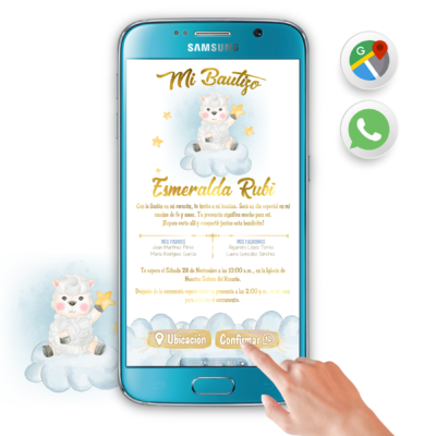 Mi Bautizo Borreguito – Invitación Interactiva para WhatsApp