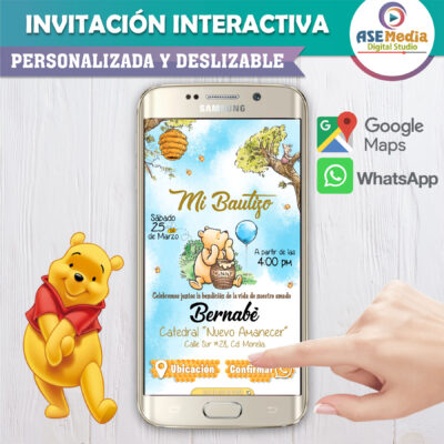 Mi Bautizo Color Rosa Niña – Invitación Interactiva para WhatsApp