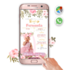 Mi Bautizo Color Rosa Niña – Invitación Interactiva para WhatsApp