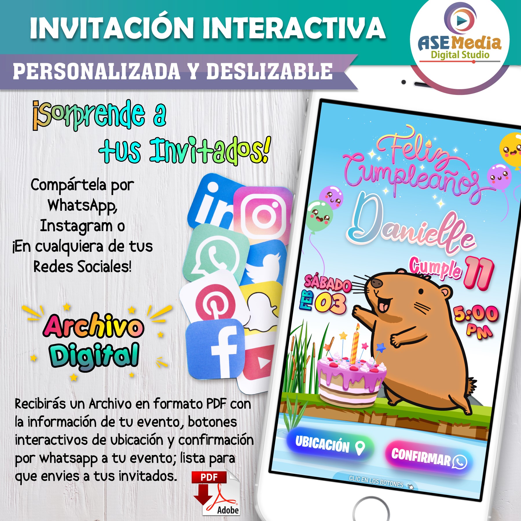 Cumpleaños Casino – Invitación Interactiva de Cumpleaños para WhatsApp
