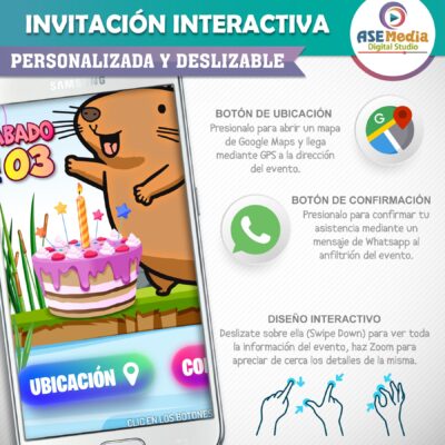 Cumpleaños Casino – Invitación Interactiva de Cumpleaños para WhatsApp