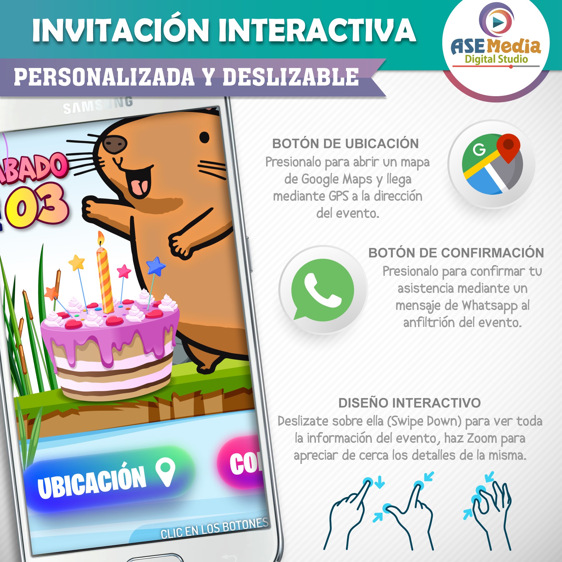 Cumpleaños Casino – Invitación Interactiva de Cumpleaños para WhatsApp