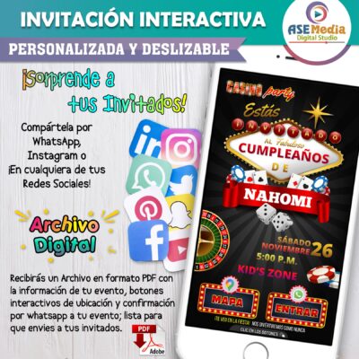 La Cenicienta 02 – Invitación Interactiva de Cumpleaños para WhatsApp