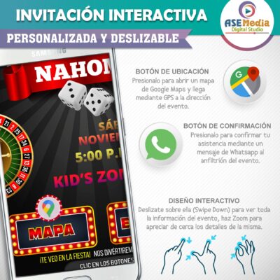 La Cenicienta 02 – Invitación Interactiva de Cumpleaños para WhatsApp