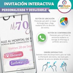 Mi Cumpleaños Rose Gold – Invitación Interactiva de Cumpleaños para WhatsApp