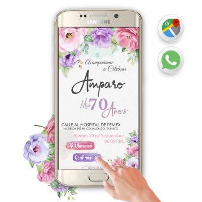 Mi Cumpleaños Floral – Invitación Interactiva de Cumpleaños para WhatsApp