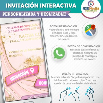 Mi Cumpleaños Elegante – Invitación Interactiva de Cumpleaños para WhatsApp