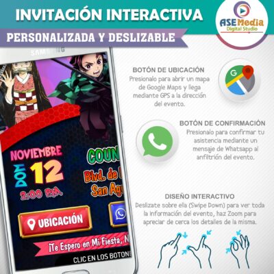 Descendientes – Invitación Interactiva de Cumpleaños para WhatsApp