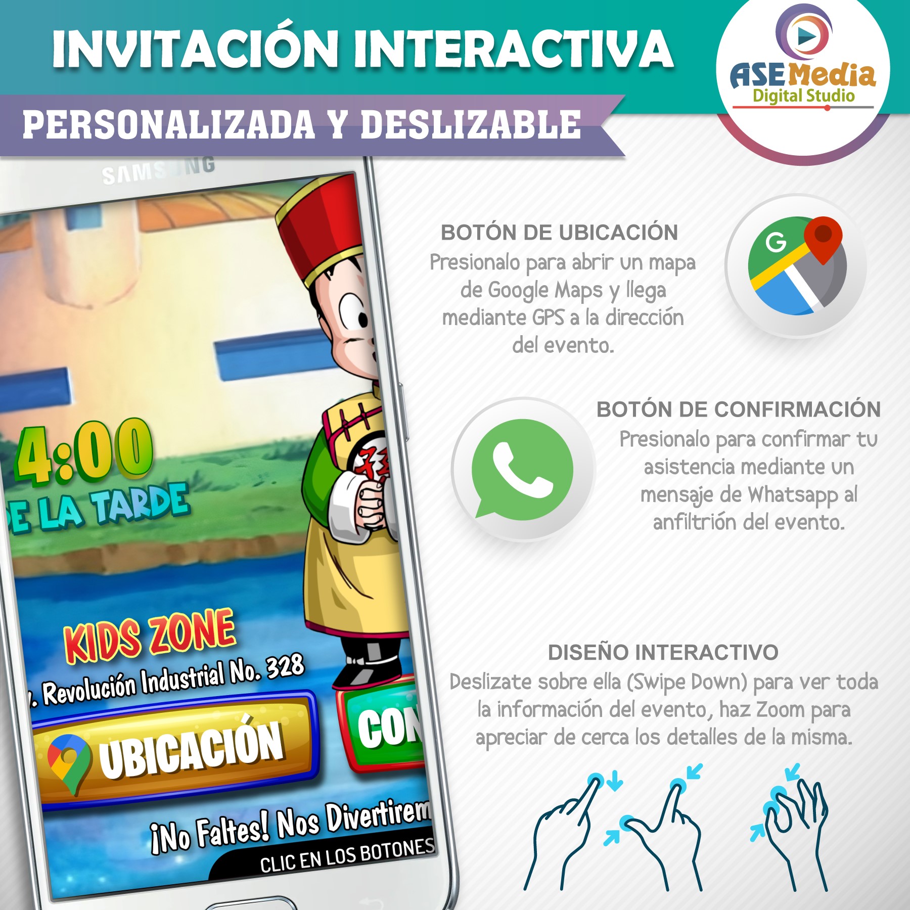 Cumpleaños Feria – Invitación Interactiva de Cumpleaños para WhatsApp