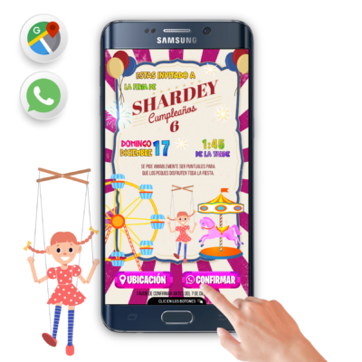 Cumpleaños Feria – Invitación Interactiva de Cumpleaños para WhatsApp