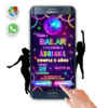 Fiesta Disco- Invitación Interactiva de Cumpleaños para WhatsApp