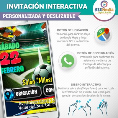 Fútbol Club América- Invitación Interactiva de Cumpleaños para WhatsApp