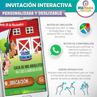 Vaquita – Invitación Interactiva de Cumpleaños para WhatsApp