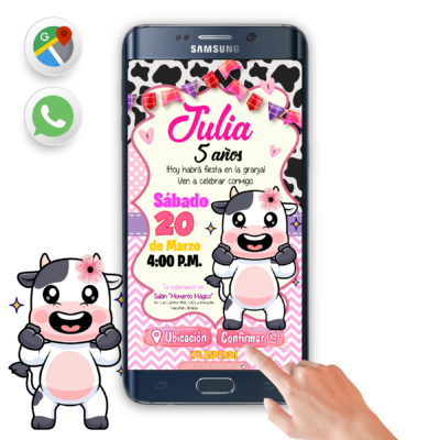 Vaquita – Invitación Interactiva de Cumpleaños para WhatsApp