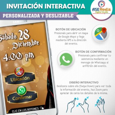 Harry Potter Carta Hogwarts – Invitación Interactiva de Cumpleaños para WhatsApp