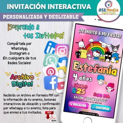 Kirby – Invitación Interactiva de Cumpleaños para WhatsApp