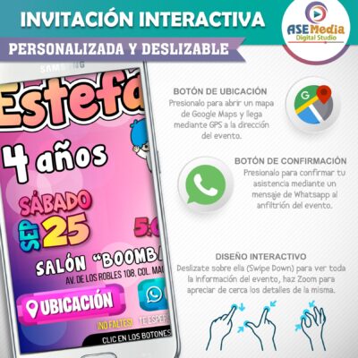 Kirby – Invitación Interactiva de Cumpleaños para WhatsApp