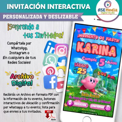 Hello Kitty en Piscina – Invitación Interactiva de Cumpleaños para WhatsApp
