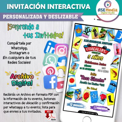 Luli Pampin- Invitación Interactiva de Cumpleaños para WhatsApp