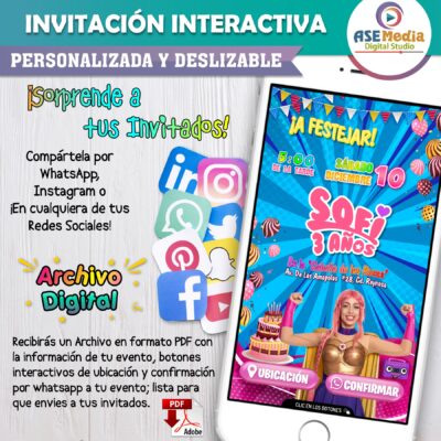 Mandalorian, Grogu – Invitación Interactiva de Cumpleaños para WhatsApp
