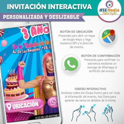 Mandalorian, Grogu – Invitación Interactiva de Cumpleaños para WhatsApp