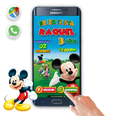 La Casa de Mickey Mouse – Invitación Interactiva de Cumpleaños para WhatsApp
