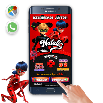 Miraculous Ladybug – Invitación Interactiva de Cumpleaños para WhatsApp