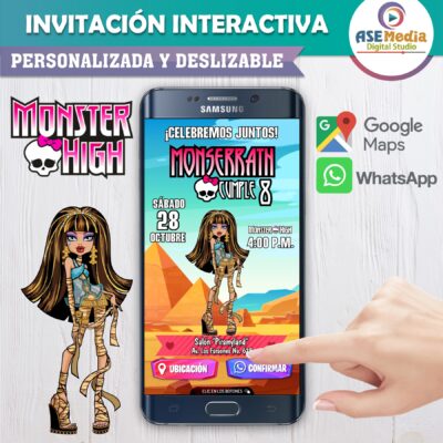 Monster Inc – Invitación Interactiva de Cumpleaños para WhatsApp