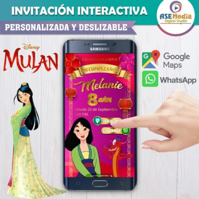 Mulan – Invitación Interactiva de Cumpleaños para WhatsApp