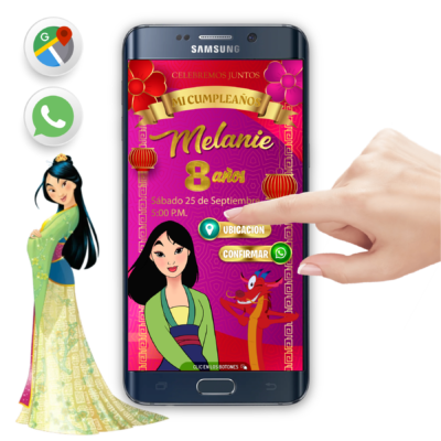 Mulan – Invitación Interactiva de Cumpleaños para WhatsApp