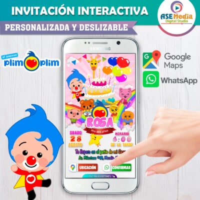 El Payaso Plim Plim Niña – Invitación Interactiva de Cumpleaños para WhatsApp