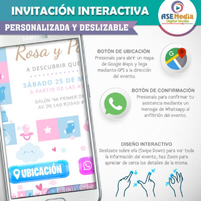 Revelación de Género – Invitación Interactiva para WhatsApp