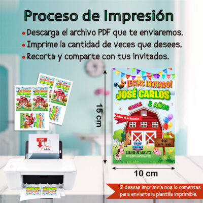 Animalitos de la Granja Invitación Digital de Cumpleaños