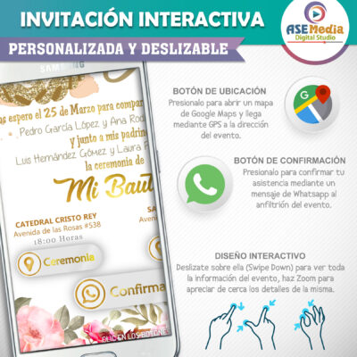 Mi Bautizo de Charro Mexicano – Invitación Interactiva para WhatsApp