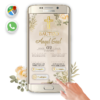 Mi Bautizo Dorado Boho – Invitación Interactiva para WhatsApp