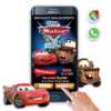 Cars, Rayo McQueen y Mate – Invitación Interactiva de Cumpleaños para WhatsApp
