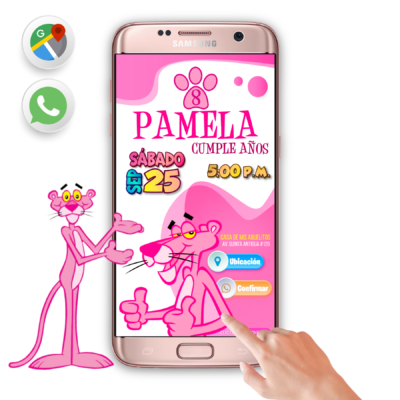 La Pantera Rosa – Invitación Interactiva de Cumpleaños para WhatsApp