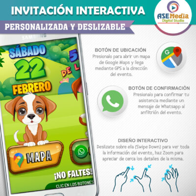 Phineas y Ferb, Perry – Invitación Interactiva de Cumpleaños para WhatsApp